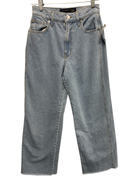 Veronica Beard Jeans Size 27 Light Wash Cotton Denim High Rise Wide Leg Jeans Light Wash / 27