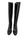 Chanel Shoe Size 41 Black Leather Upper Chain Detail Round Almond Toe Boots Black / 41