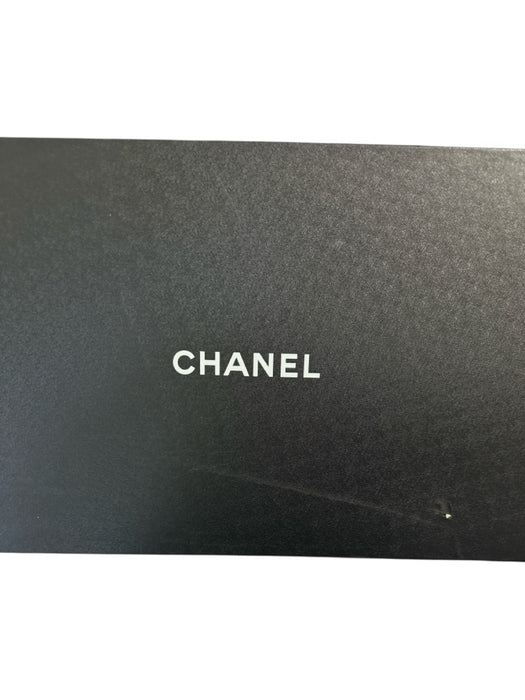 Chanel Shoe Size 41 Black Leather Upper Chain Detail Round Almond Toe Boots Black / 41