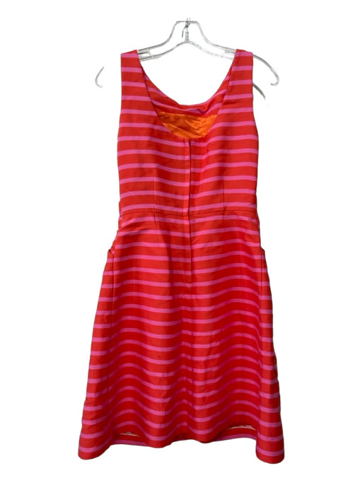 Kate Spade Size 2 Red & Pink Cotton Blend Sleeveless Striped Wide Neck Dress Red & Pink / 2