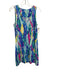 Lilly Pulitzer Size XS Blue & Multi Cotton Sleeveless Abstract Dress Blue & Multi / XS