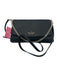Kate Spade Black Leather Magnetic Closure Chain Accent Crossbody Bag Black / Medium