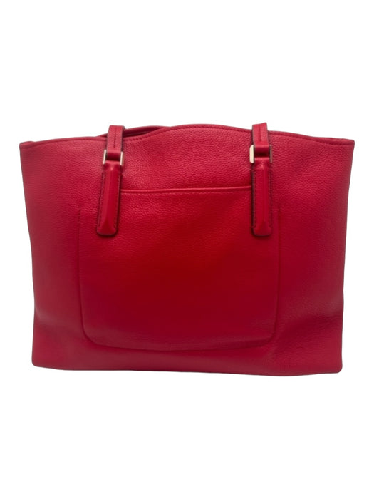 Kate Spade Red Pebble Leather Zip Close Shoulder Bag Bag Red / Large