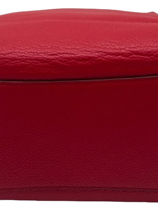 Kate Spade Red Pebble Leather Zip Close Shoulder Bag Bag Red / Large