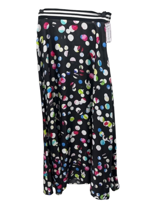 Hunter Bell Size 6 Black & Multi Silk Polka Dots Elastic Waist Side Zip Skirt Black & Multi / 6