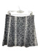 Veda Size 8 Black, Gray, White Lamb leather Snake Print Side Zip A Line Skirt Black, Gray, White / 8