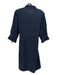 Holly Shae Design Size S/M Navy Blue Cotton Corduroy Button Up Knee length Dress Navy Blue / S/M