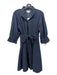 Holly Shae Design Size S/M Navy Blue Cotton Corduroy Button Up Knee length Dress Navy Blue / S/M