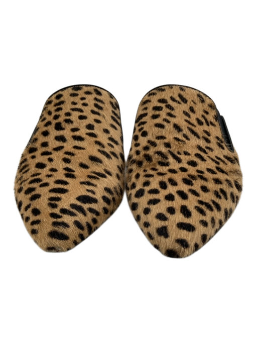Jenni Kayne Shoe Size 39 Tan & brown Pony Hair Pointed Toe Cheetah Mules Tan & brown / 39