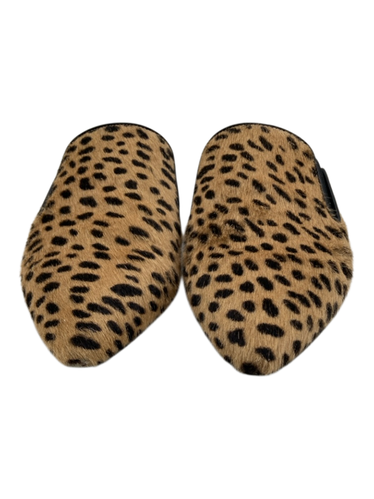 Jenni Kayne Shoe Size 39 Tan & brown Pony Hair Pointed Toe Cheetah Mules Tan & brown / 39