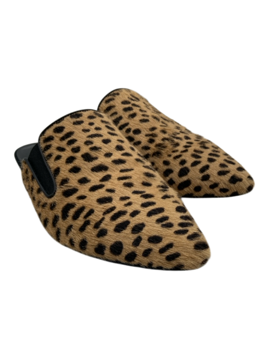 Jenni Kayne Shoe Size 39 Tan & brown Pony Hair Pointed Toe Cheetah Mules Tan & brown / 39