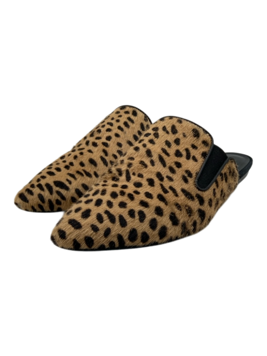 Jenni Kayne Shoe Size 39 Tan & brown Pony Hair Pointed Toe Cheetah Mules Tan & brown / 39
