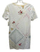 Tory Burch Size M Cream & Yellow Cotton Short Sleeve Floral Print Shirt Dress Cream & Yellow / M