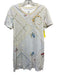 Tory Burch Size M Cream & Yellow Cotton Short Sleeve Floral Print Shirt Dress Cream & Yellow / M