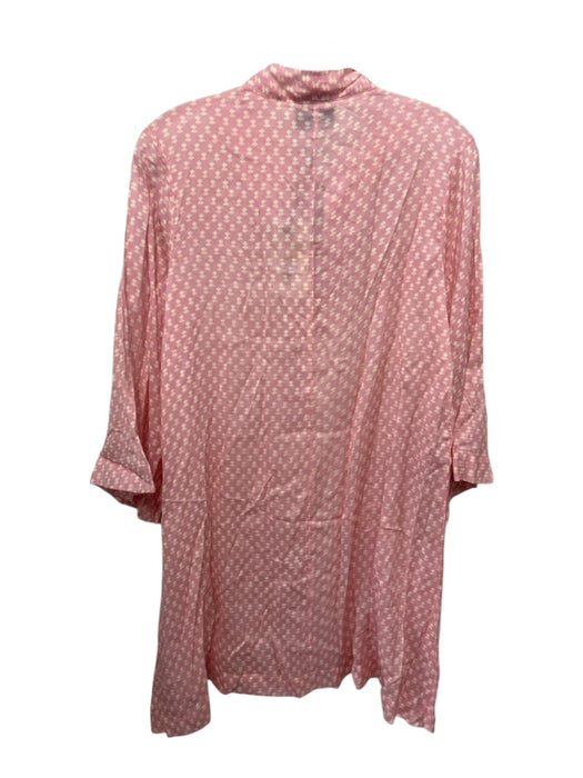 Tuckernuck Size S Pink, White, Yellow Viscose 3/4 Bell Sleeve Floral Print Dress Pink, White, Yellow / S