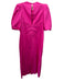 Adriana Degreas Size M Hot pink Cotton Short Puff Sleeve Bow Detail Gown Hot pink / M