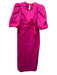 Adriana Degreas Size M Hot pink Cotton Short Puff Sleeve Bow Detail Gown Hot pink / M