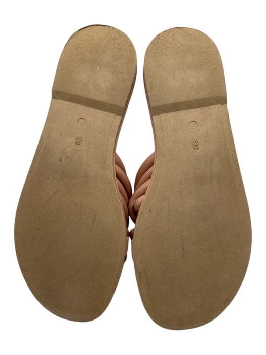 Seychelles Shoe Size 8 Beige Pink Pleather Strappy Knot Mule Slide Sandals Beige Pink / 8