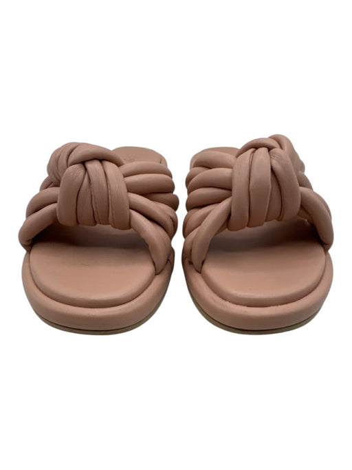 Seychelles Shoe Size 8 Beige Pink Pleather Strappy Knot Mule Slide Sandals Beige Pink / 8