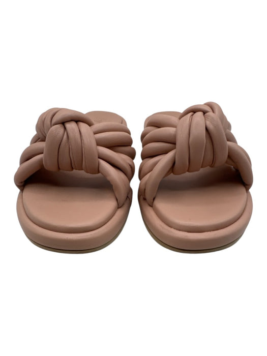 Seychelles Shoe Size 8 Beige Pink Pleather Strappy Knot Mule Slide Sandals Beige Pink / 8