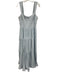 Jonathan Simkhai Size 8 Light Blue Polyester & Acetate Pleat Detail Tiered Dress Light Blue / 8