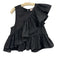 Cinq a Sept Size S Black Polyester Ruffle Sleeveless Top Black / S