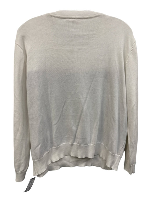 Queen of Sparkles Size M Cream & Brown Acrylic Blend Rhinestone Football Sweater Cream & Brown / M