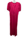 By Anthropologie Size S Hot pink Polyester V Neck Short Sleeve Satin Dress Hot pink / S