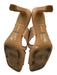 Dolce Vita Shoe Size Est 7 Tan Leather Mesh Open Toe Square Toe Sandals Tan / Est 7