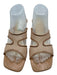 Dolce Vita Shoe Size Est 7 Tan Leather Mesh Open Toe Square Toe Sandals Tan / Est 7