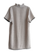 THML Size Large Oatmeal & Black Polyester Blend Lined Short Sleeve Tweed Dress Oatmeal & Black / Large