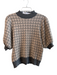 THML Size Medium Gray & Blush Viscose & Nylon Half Balloon Sleeve Tweed Top Gray & Blush / Medium