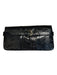 Cole Haan Black Leather Snake Skin Front Flap Bag Black / S