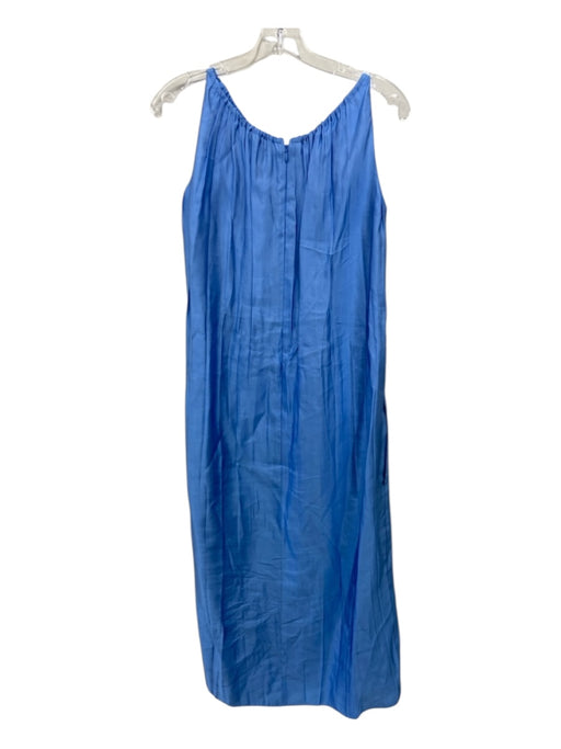 Nina Ricci Size 36 Sky Blue Viscose & Silk Sleeveless Cinch Detail Midi Dress Sky Blue / 36