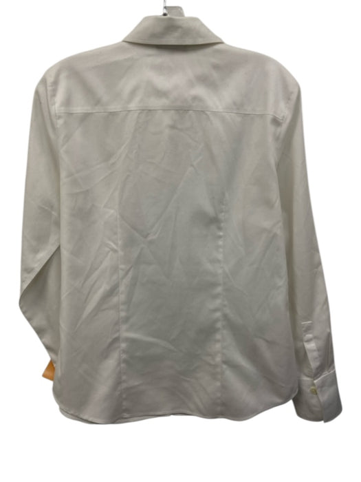 Hinson Wu Size 6 White Cotton Long Sleeve Button Up Collar Top White / 6