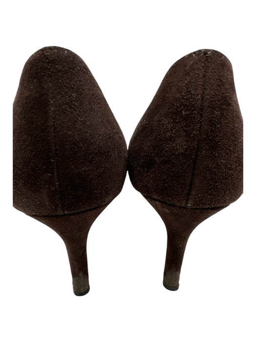 Christian Louboutin Shoe Size 36 Brown Suede round toe Closed Front & Back Pumps Brown / 36