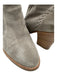 Aquatalia Shoe Size 6 Gray Suede round toe Whipstitch Stacked Heel Ankle Booties Gray / 6