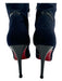 Christian Louboutin Shoe Size 42 Navy & Black Wool & Patent Calf High Booties Navy & Black / 42