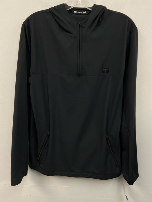 Travis Mathew Size S Black Polyester Solid Hoodie Men's Long Sleeve Shirt