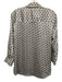 L'agence Size M White, Black & Gray Silk Chain Print Long Sleeve Button Up Top White, Black & Gray / M