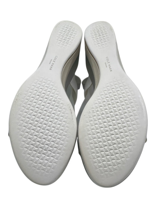 Grand Ambition Shoe Size 10 White, Silver & Yellow Manmade Upper Wedge Sandals White, Silver & Yellow / 10