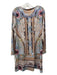 Hale Bob Size M brown multi Polyester Floral & Animal Absract Watercoloe Dress brown multi / M