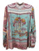 Hale Bob Size M Pink, Blue, Yellow Silk Floral Abstract Long Sleeve Top Pink, Blue, Yellow / M