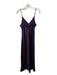 Quince Size Medium Purple Silk Spaghetti Strap V Neck Midi Bias Cut Dress Purple / Medium