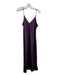 Quince Size Medium Purple Silk Spaghetti Strap V Neck Midi Bias Cut Dress Purple / Medium