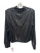 Banana Republic Size M Black Polyester Long Sleeve Sequin Crop Mock Neck Top Black / M