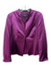 Akris Size 12 Purple Silk Hook & Eye Side Pockets Blazer Jacket Purple / 12