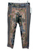 Biya Johnny Was Size 8 Gray & multi Cotton Floral All Over Print Slim Pants Gray & multi / 8