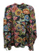 Johnny Was Size S Black, Red & Blue Silk Long Sleeve Floral & Butterfly Top Black, Red & Blue / S