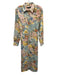 Lauren Ralph Lauren Size 8 Blue, Yellow, Pink Linen Long Sleeve Floral Dress Blue, Yellow, Pink / 8